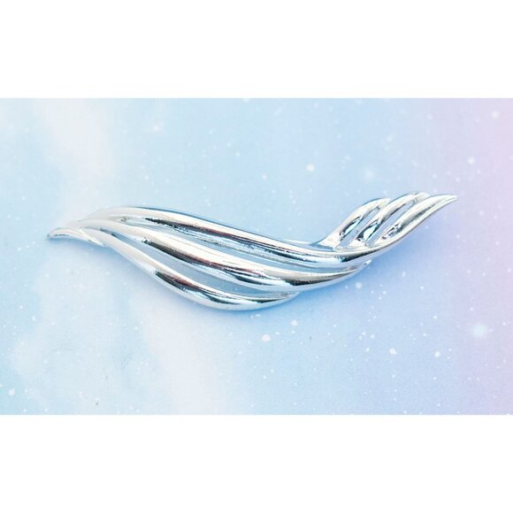 Vintage Silver Winds of Freedom | Silver Tone Brooch | J12 - Picture 2 of 3
